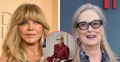 split photo of Goldie Hawn & Meryl Streep