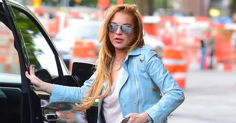 EXCLUSIVE: Lindsay Lohan arrives home after a long day of community service