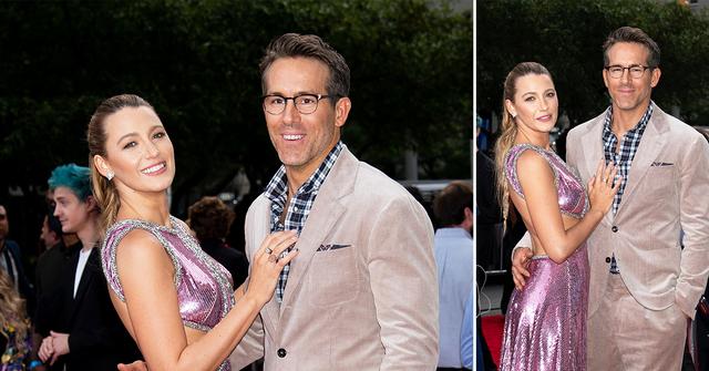 blake lively and ryan reynolds at nyc free guy premiere ok