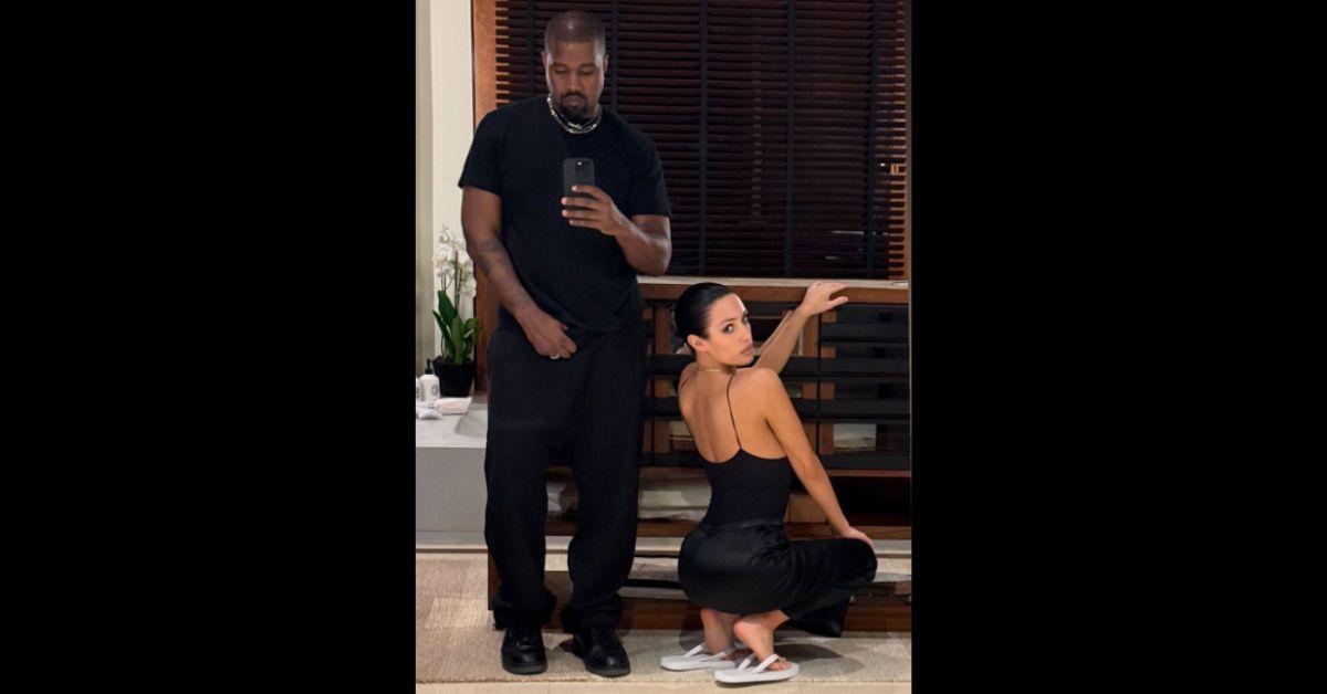 kanye west shares sultry photos scantily clad bianca censori new years