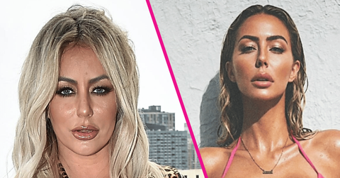 Image of Aubrey O'Day showed off her curves in multiple bikinis while on vacation.