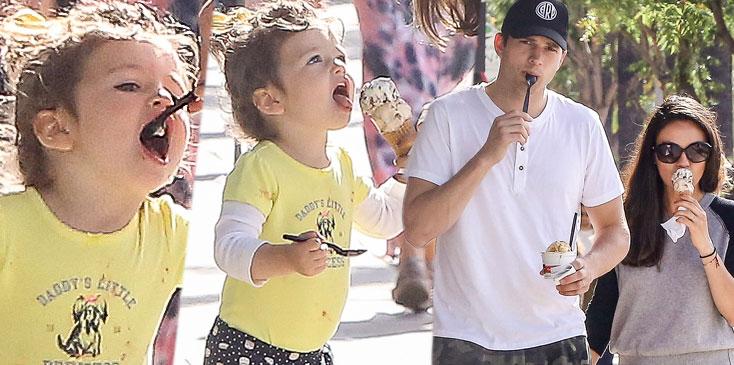 Ashton Kutcher and Mila Kunis' baby daughter Wyatt pictured