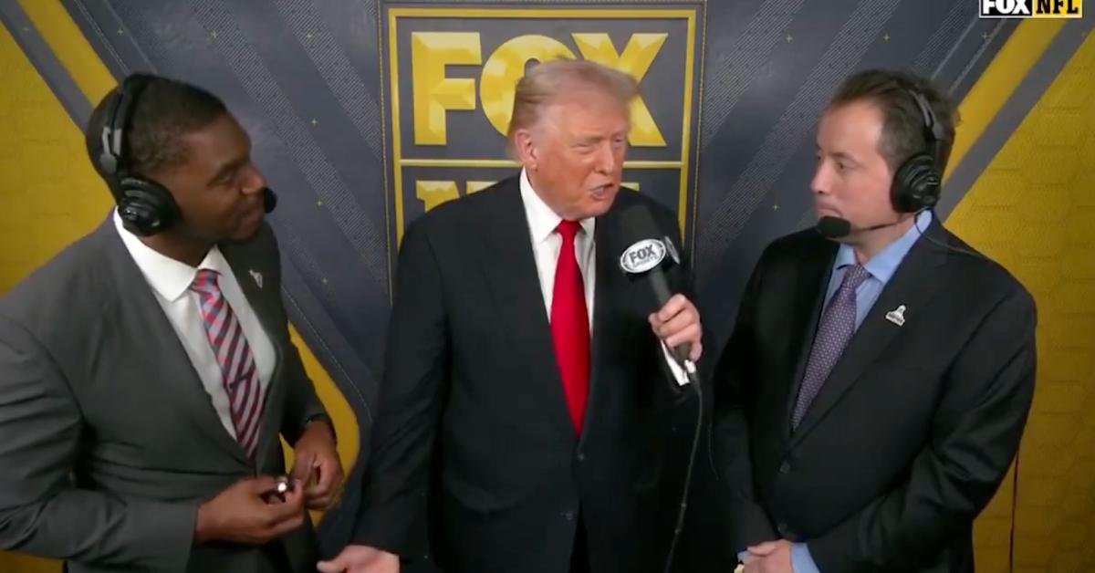 Image of Donald Trump was the first sitting president to attend a regular-season NFL game since 1978.