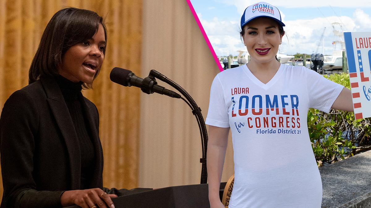 Composite photo of Candace Owens and Laura Loomer.