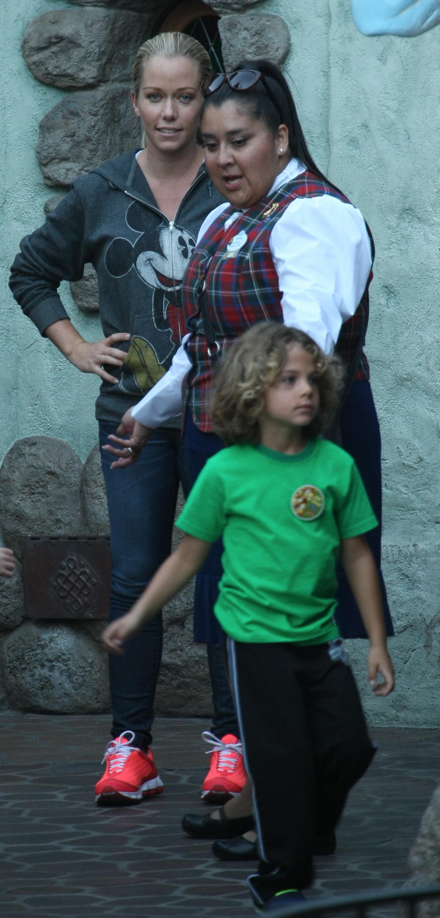 Kendra Wilkinson Baskett and husband Hank Baskett are spotted at Disneyland in Anaheim, CA