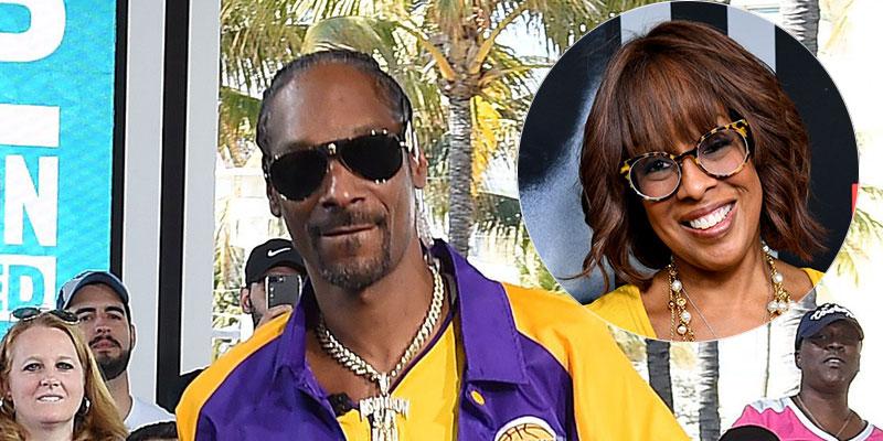 Snoop Dogg In Lakers Gear Gayle King Inset