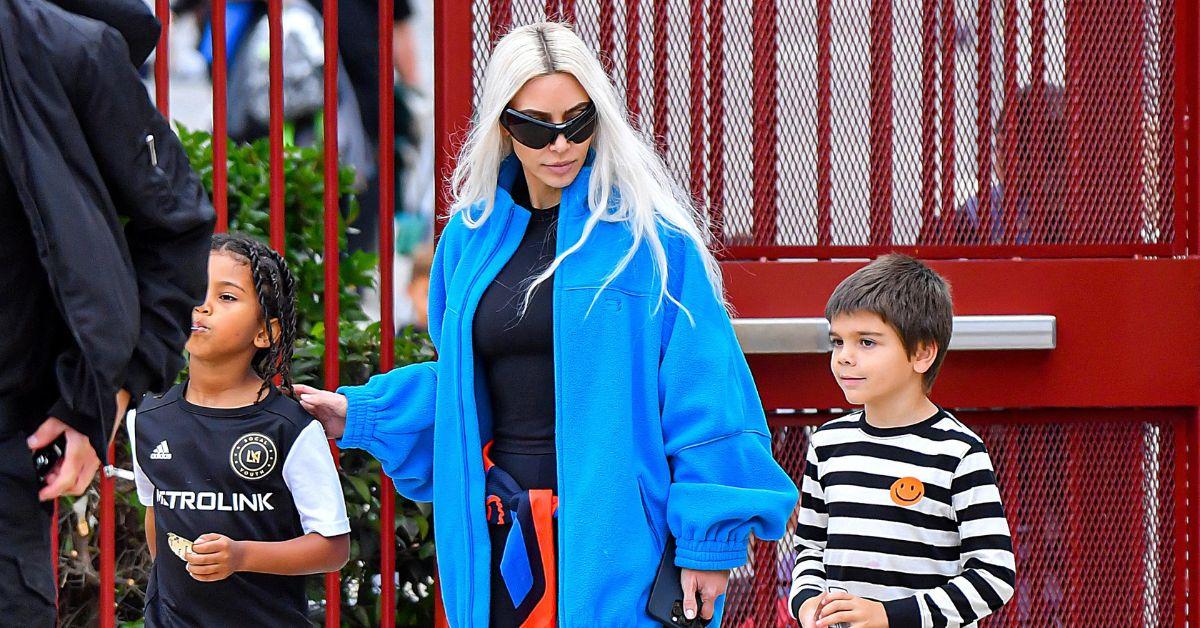 image of Kim Kardashian shares four kids with Kanye West.