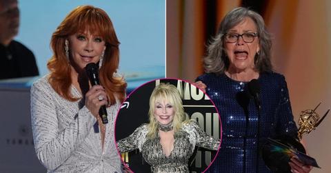 Composite photo of Reba McEntire, Sally Field and Dolly Parton.