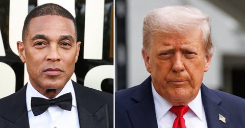 Photo of Don Lemon; picture of Donald Trump.