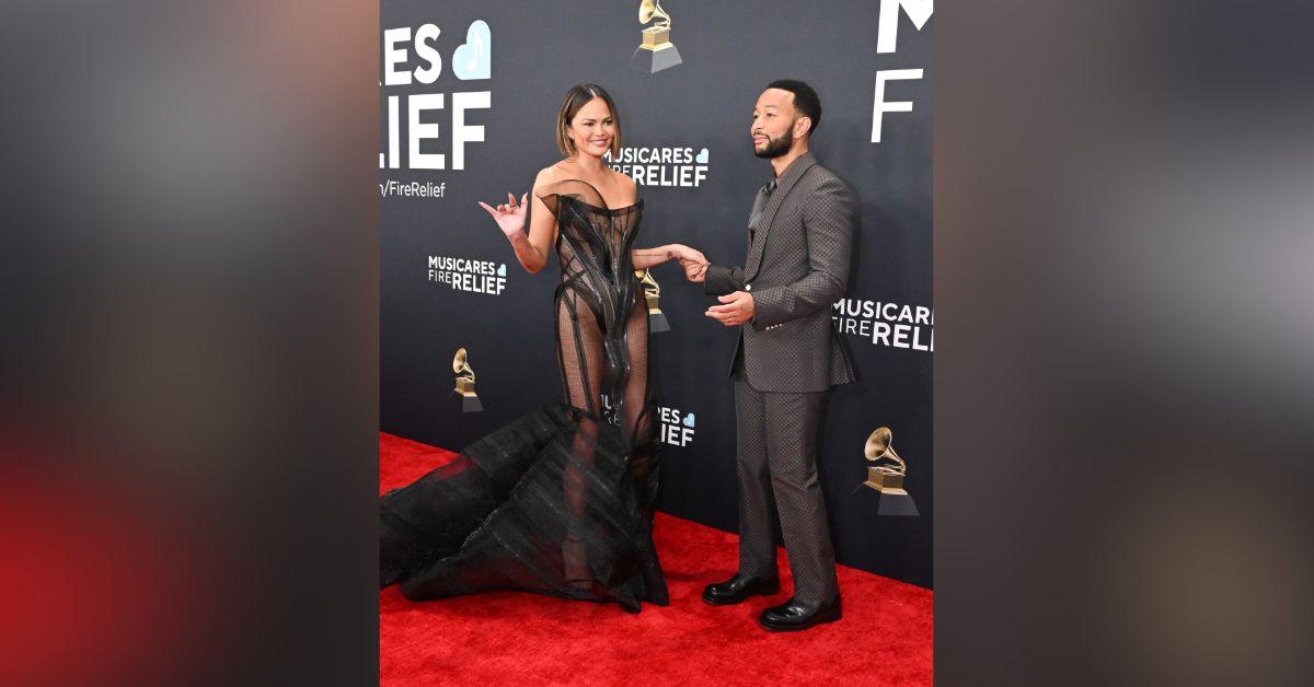 chrissy teigen sheer dress grammys