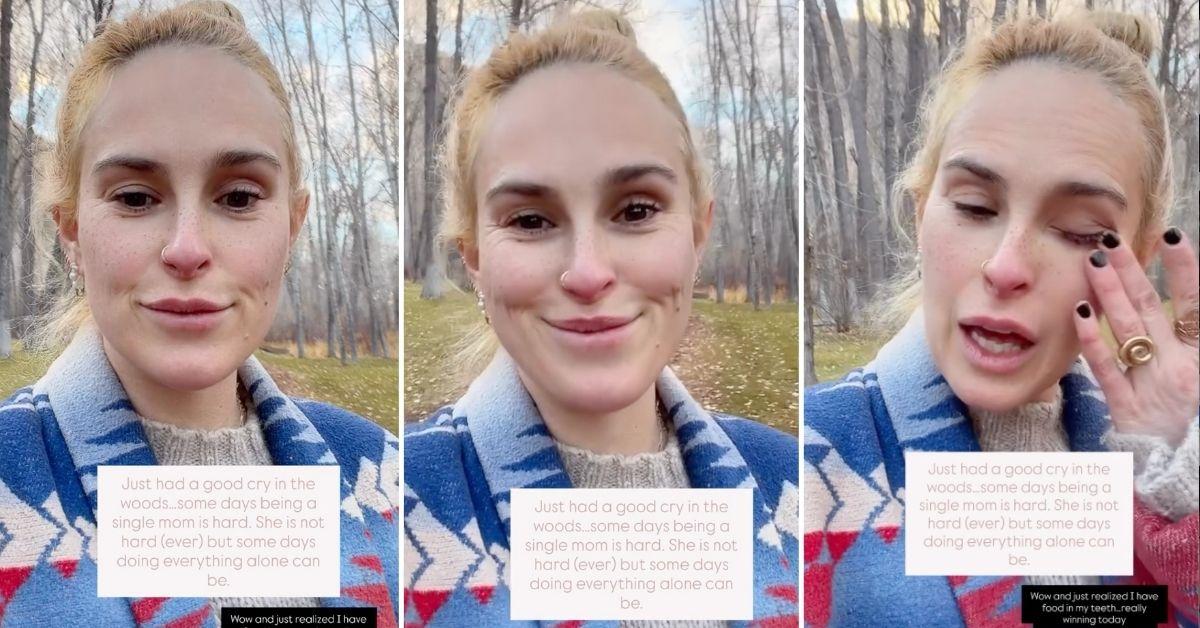 image of Rumer Willis shared a tearful video while enjoying an outdoor walk.