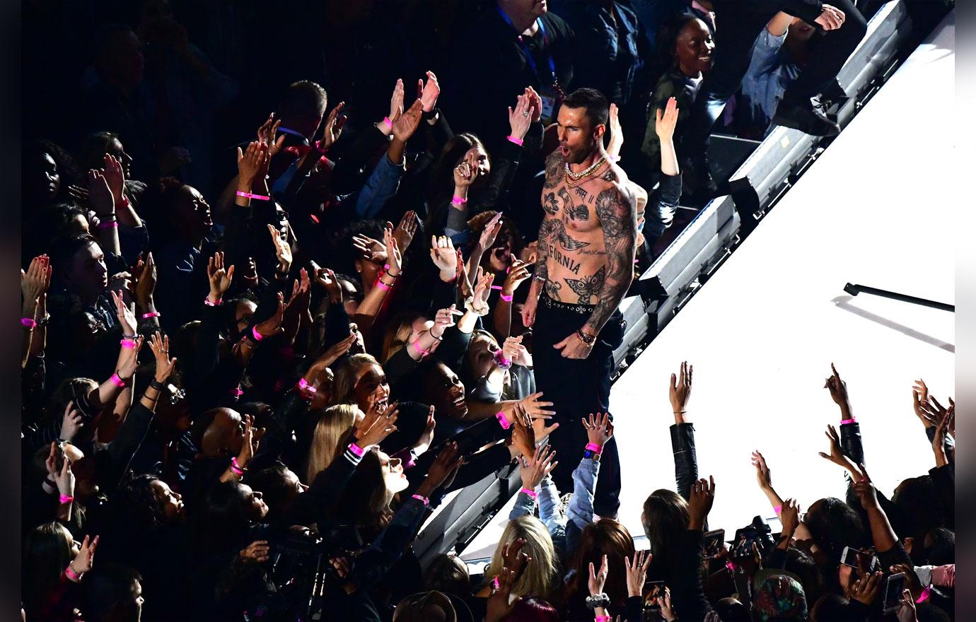 Adam Levine's shirtless Super Bowl halftime performance sparks