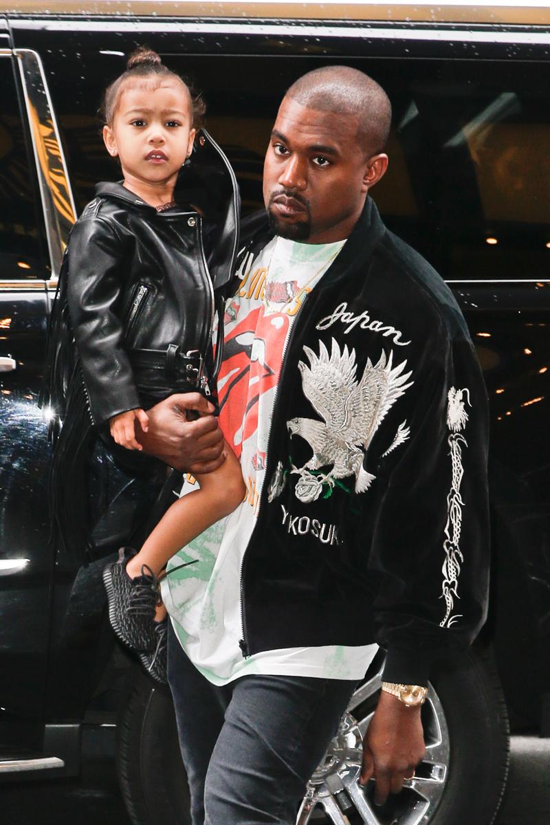 Kanye West carries daughter North into the &#8216;Lion King&#8217; on Broadway in NYC