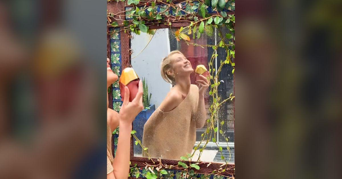 Image of Bella Hadid bared her near-nude figure.