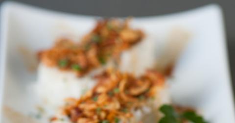 Albacore Tuna with Fried Onion + Garlic Ponzu