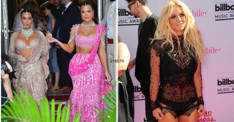 image of Kim and Khloé Kardashian hung out with Britney Spears on Friday.