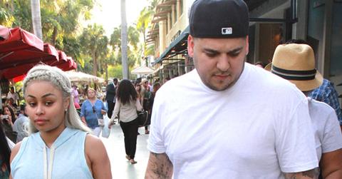 Rob Kardashian and pregnant girlfriend Blac Chyna go shopping after lunch in Miami Beach