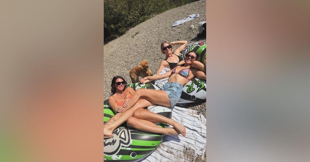 image of Nina Dobrev was spotted on the beach with her best friend Julianne Hough.