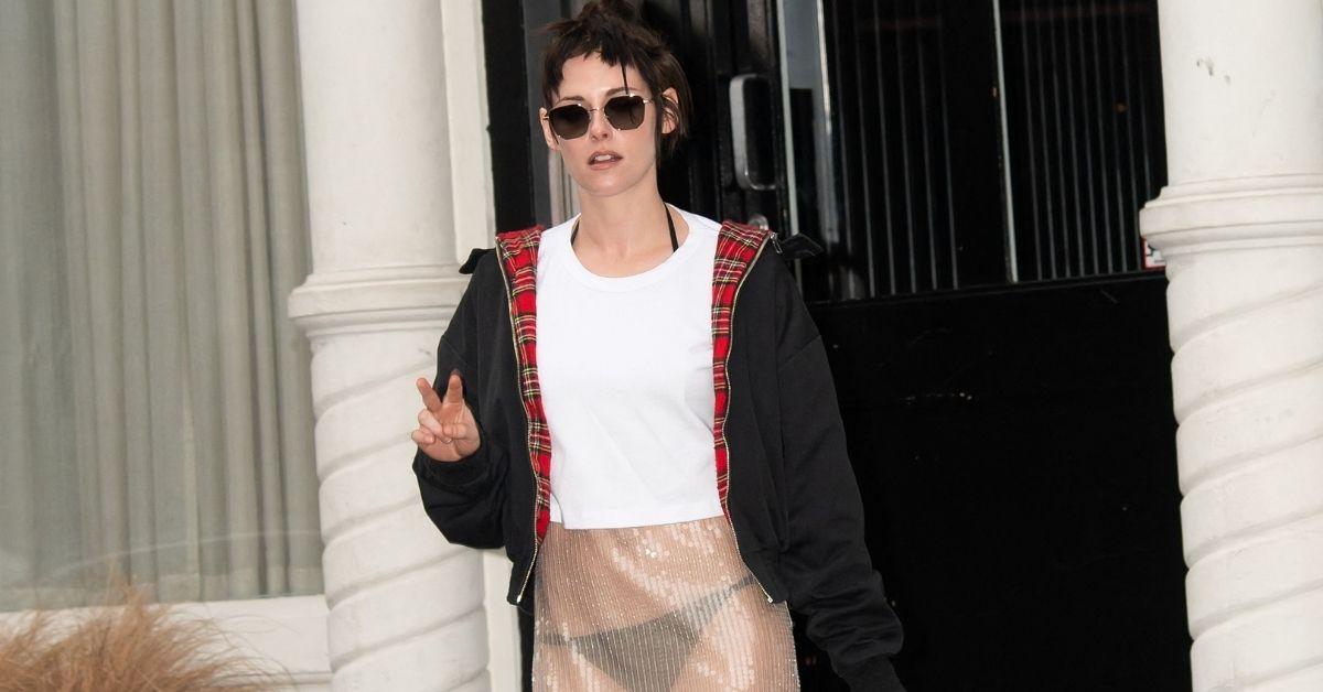 Photo of Kristen Stewart left little to the imagination by wearing an all-sheer skirt.