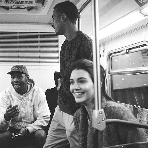 Kendall jenner public transportation bus