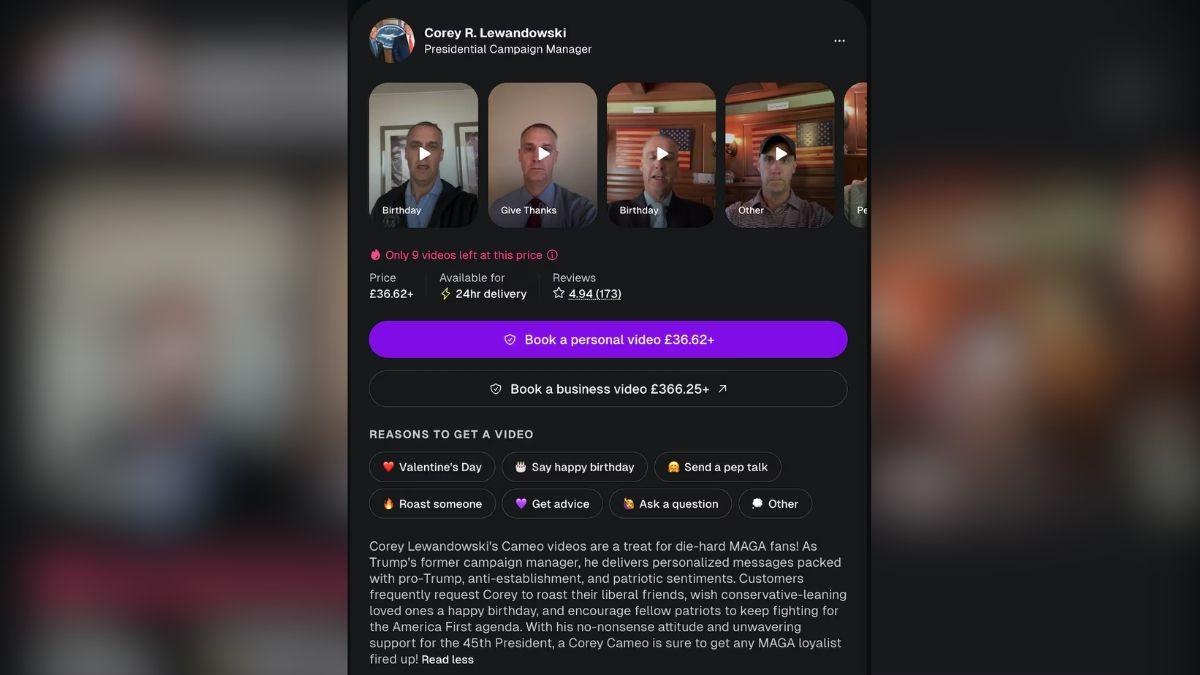 image of Corey Lewandowski's colleagues believe the account is a potentially 'serious counterintelligence risk.'