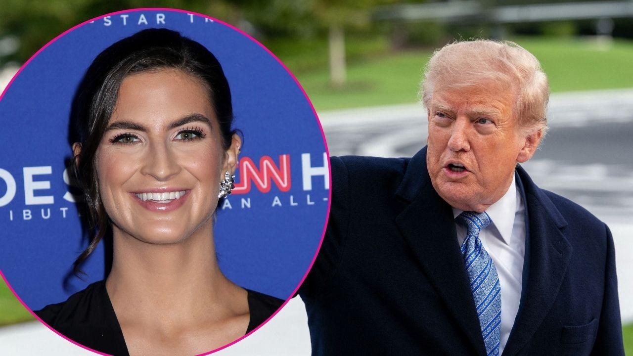 Composite photo of Donald Trump and Kaitlan Collins.