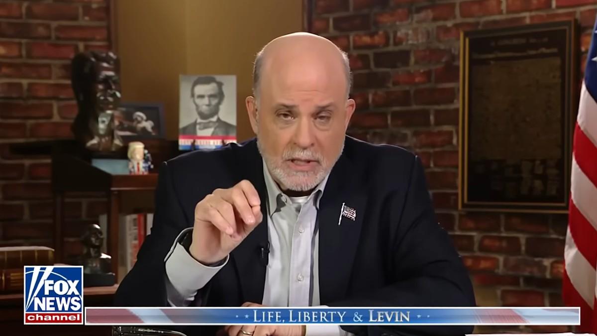 image of Mark Levin is friendly with Donald Trump.