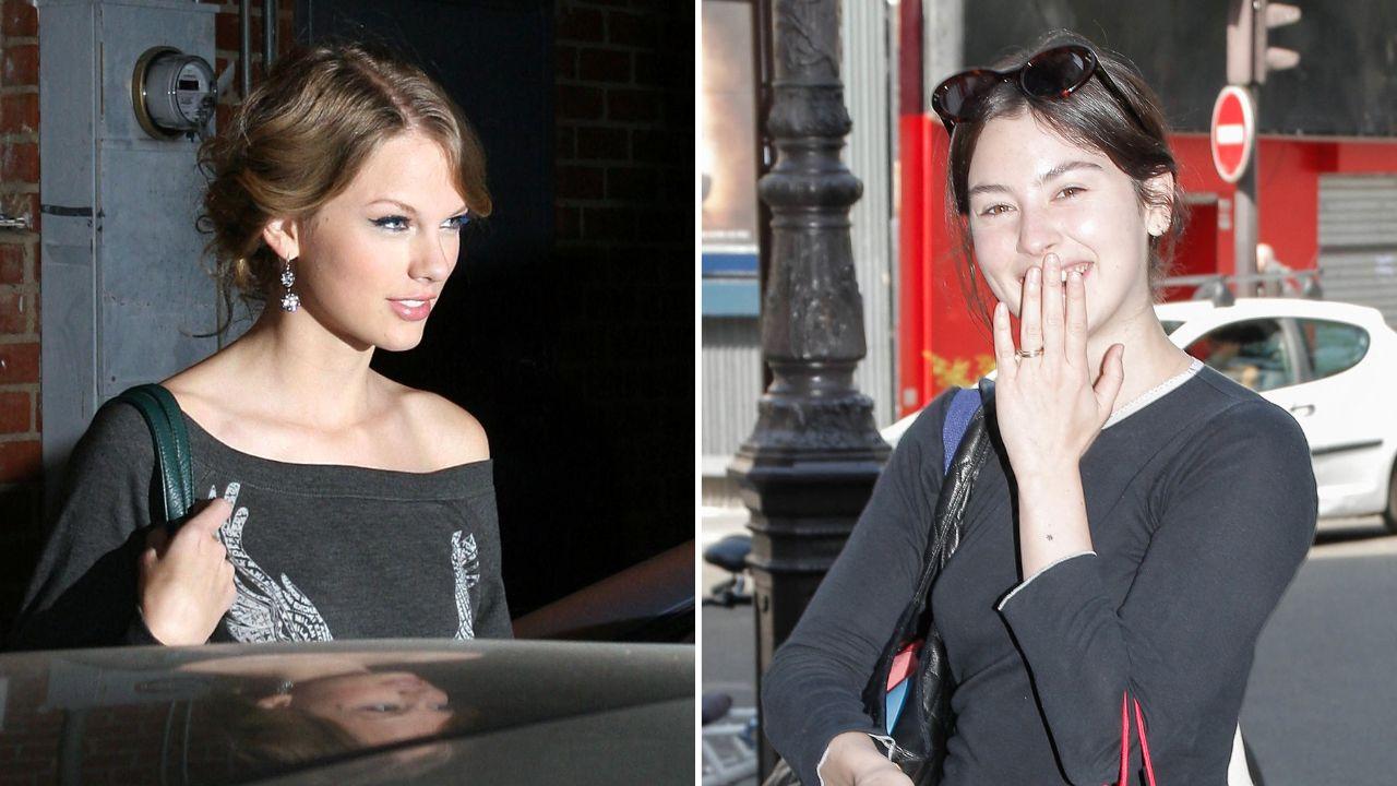 Split photo of Taylor Swift and Gracie Abrams