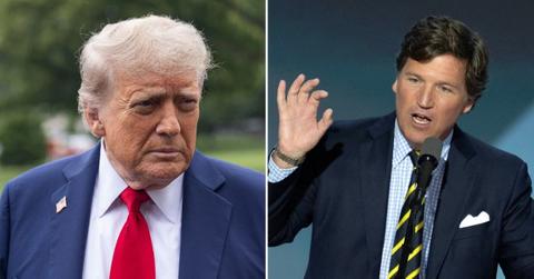 Composite photo of Donald Trump and Tucker Carlson