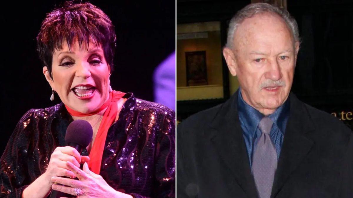 Split photo of Liza Minnelli and Gene Hackman