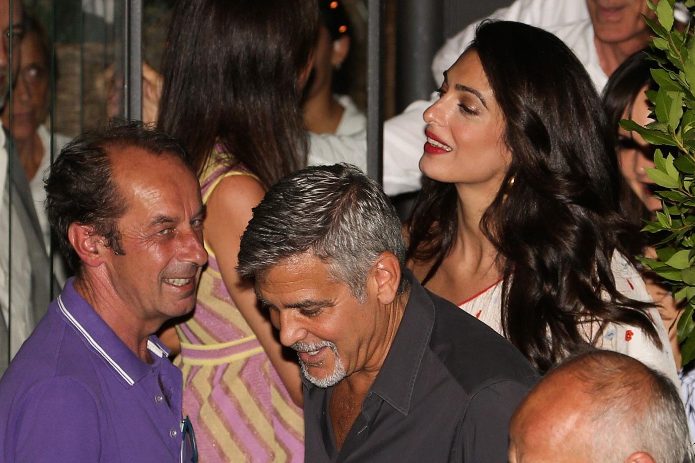 George Clooney Amal Clooney Twins Italy Photos 05