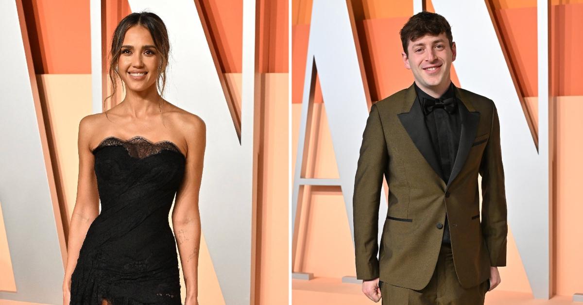 Composite photo of Jessica Alba and Alex Edelman