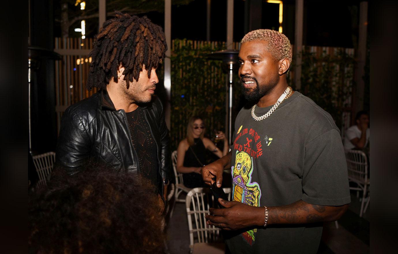 Exclusive Lenny Kravitz and Kanye West at Swan