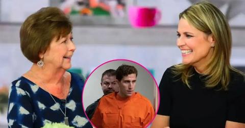 composite photo of savannah guthrie and mom nancy guthrie and bryan kohberger