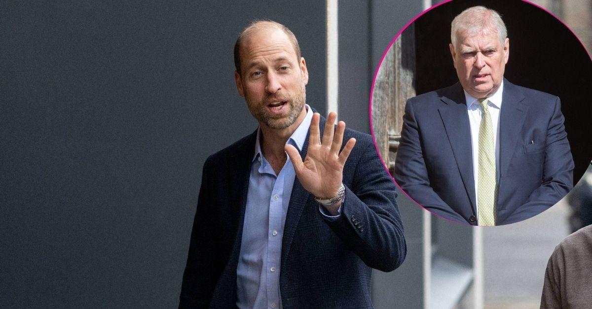 image of prince William, inset of prince Andrew