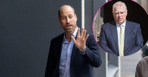 image of prince William, inset of prince Andrew