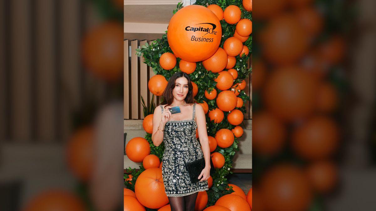 Image of Jen Atkin collaborated with Capital One to promote their Venture x Business card.