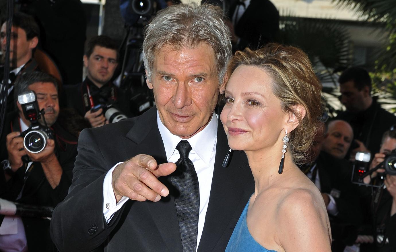 Calista Flockhart and Harrison Ford dressed for awards show