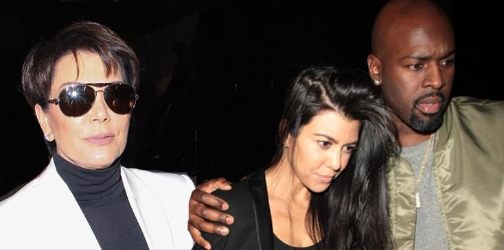 Kourtney kardashian kris jenner dumps corey gamble cheating