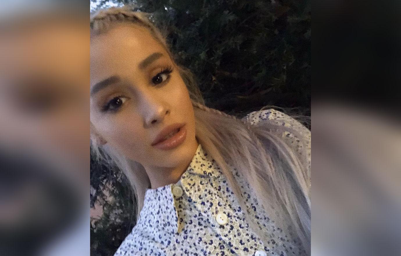 Ariana Grande Has a Photo of Her Fiancé on Her Sweatshirt