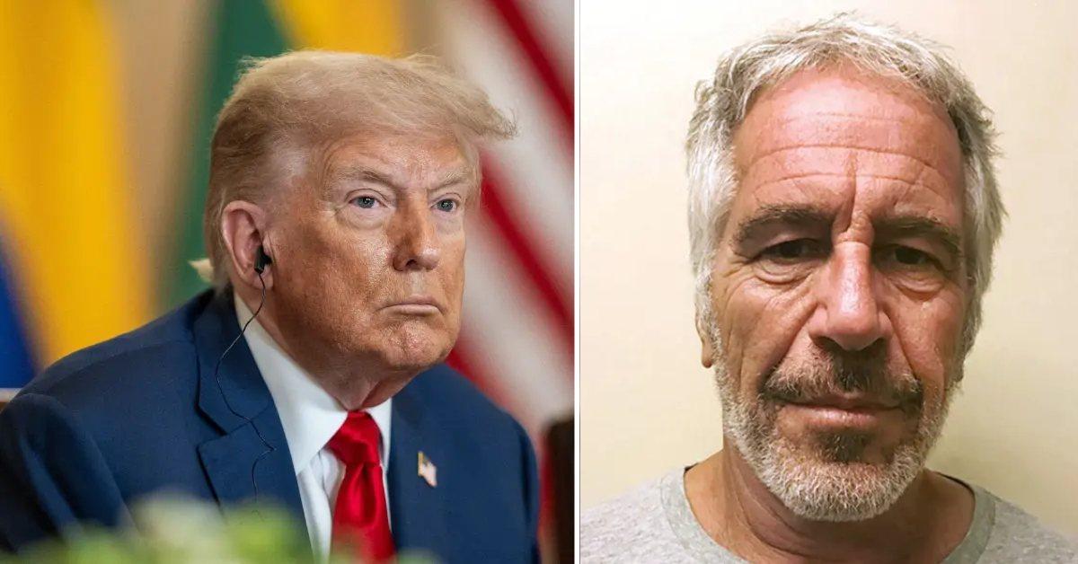 Composite photo of Donald Trump and Jeffrey Epstein