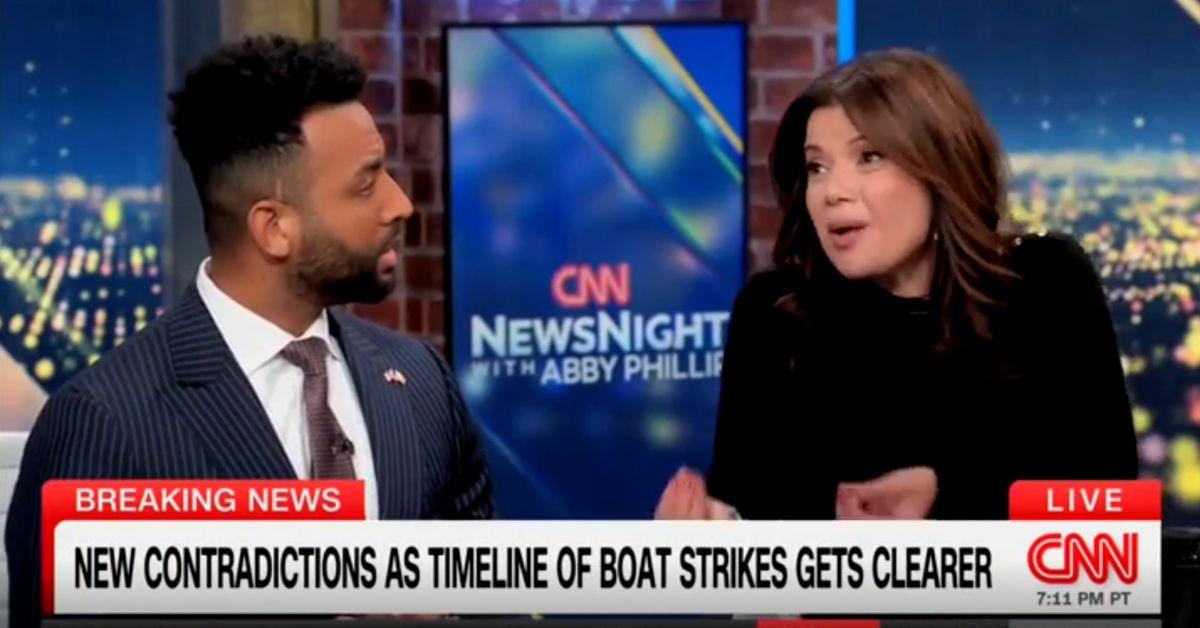 image of Ana Navarro and Harrison Fields clashed on CNN during a heated segment about drug policy.