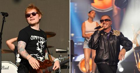 Split photo of Ed Sheeran and Macklemore
