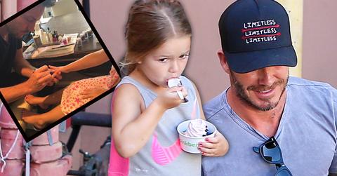 harper beckham mani pedi david