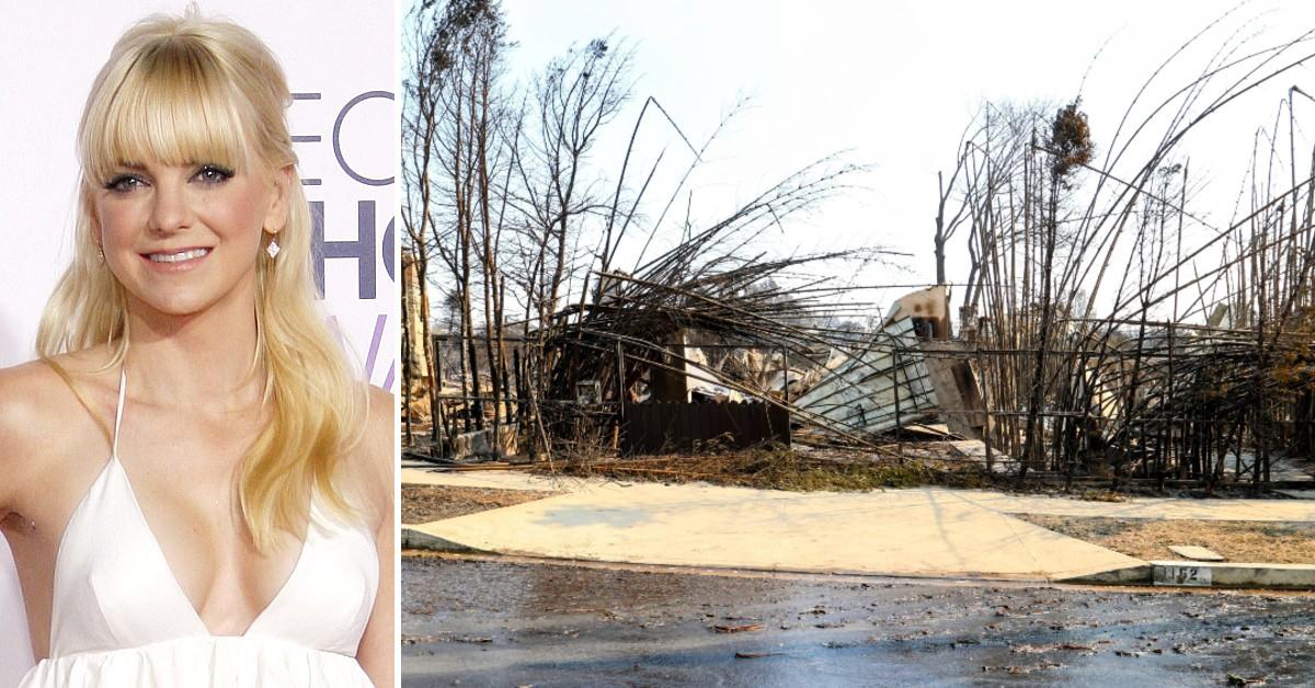 la wildfires celebrity homes anna faris