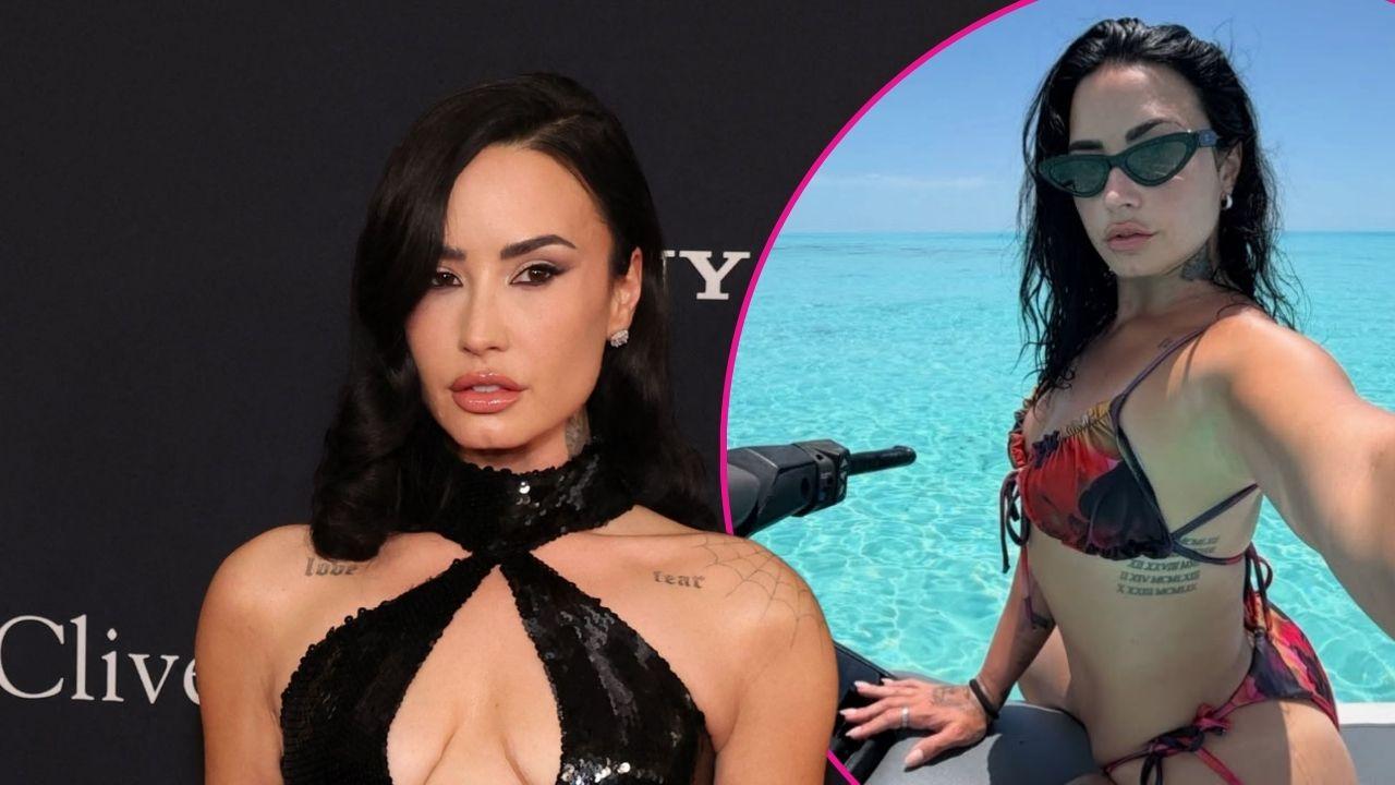 demi lovato skimpy bikini lavish vacation photos