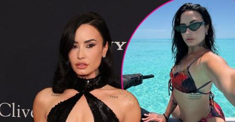 demi lovato skimpy bikini lavish vacation photos