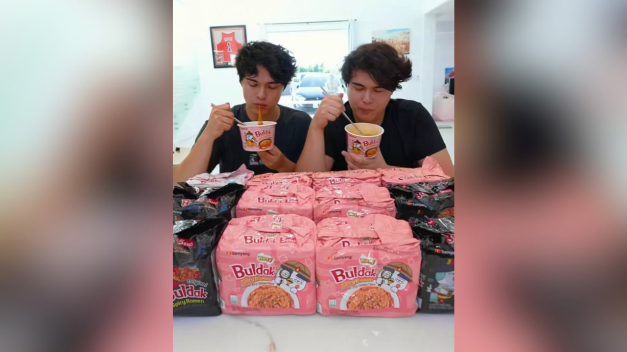 the stokes twins are turning up the heat with buldak for a guinness world records attempt