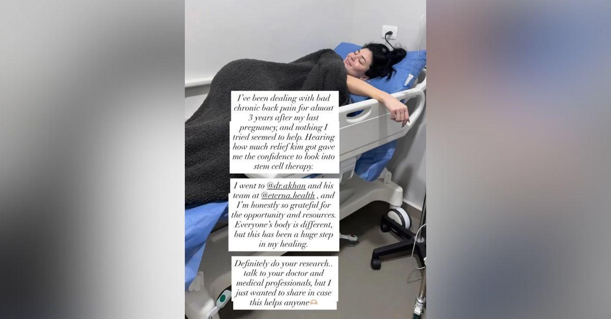 Image of Kylie Jenner got stem cell therapy.