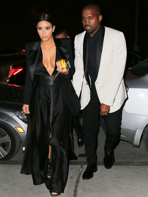 Kim Kardashian and Kanye West attend John Legend&#8217;s birthday party at Catch in NYC